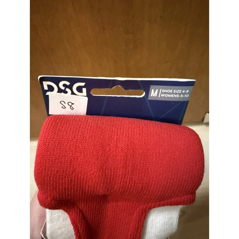 DSG Stirrup and Sanitary Sock Baseball/Softball Socks Combo Pack Red Medium